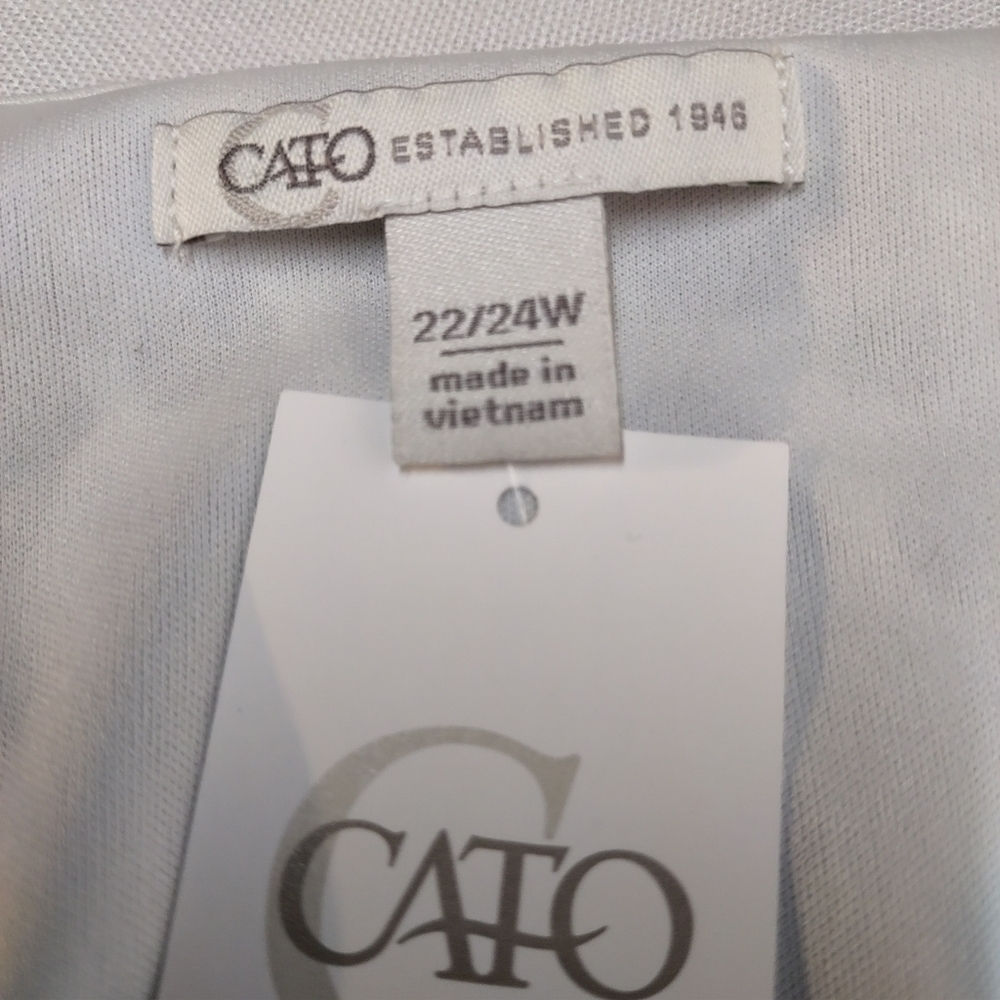 Cato Dress Multicolor Mesh Animal Print V-Neck 3/4 Cut-out Sleeve Sz 22/24W NWT - Picture 10 of 11